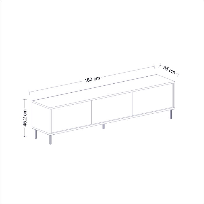Hanah Home Soporte de TV Blanco con Estantes